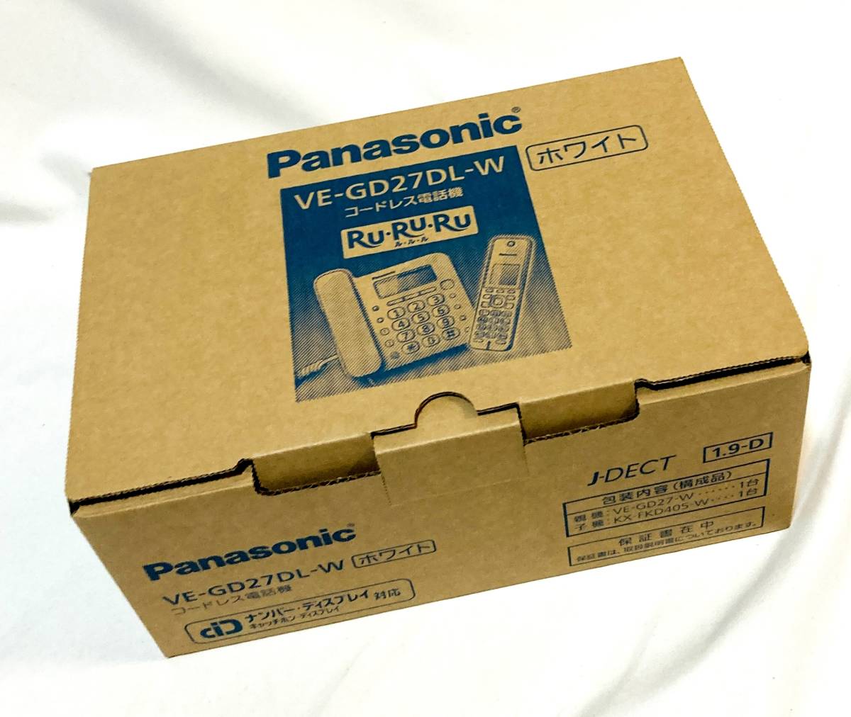 開封済み新品・Panasonic パナソニック コードレス電話機(子機1台付き) ホワイト VE-GD27DL-W JAN:4549980615317_画像2