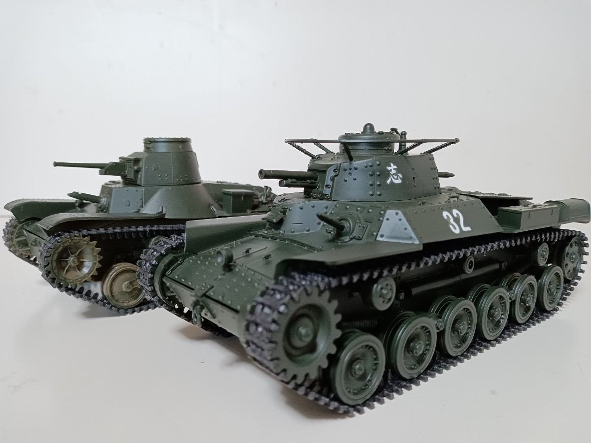 旧日本軍戦車完成品2台セット 97式中戦車 95式軽戦車_画像1