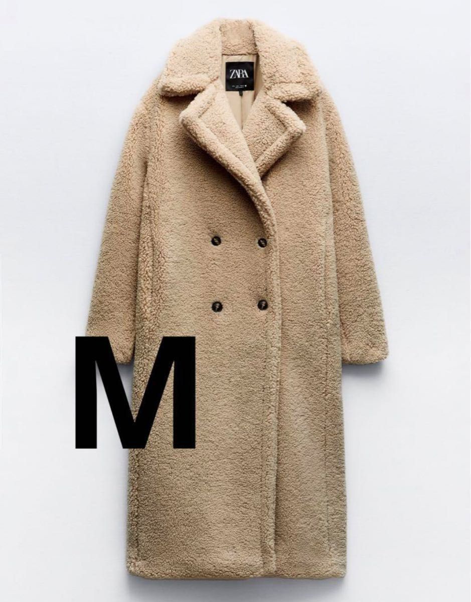 ZARA エクストラロングフェイクボアコート M コムギ 新品|Yahoo ZARA エクストラロングフェイクボアコート M コムギ 新品|Yahoo