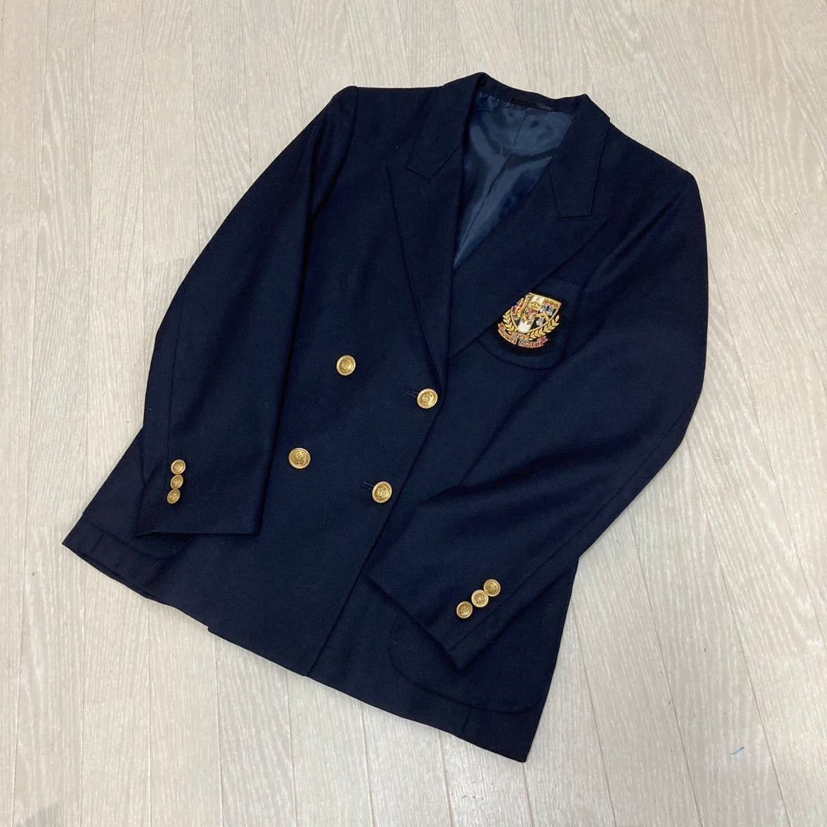 Дети 150 выпускной флот Blue Oxford Oxford Navy Blazer Jacket Kids Формальная эмблема, вероятно, 100% шерсть