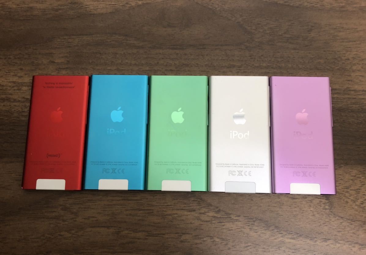 【動作確認済み】Apple iPod nano 第7世代　A1446 　5台 セット まとめ　/// アイポッド　アップル　clasicc shuffle 5 6_画像1