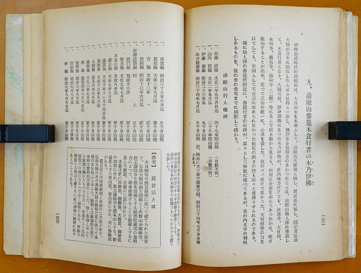 出羽三山記　早坂忠雄　高橋金次郎発行　昭和18年　折込地図絵図２枚入り　 検:羽黒山神社月山神社湯殿山神社 修験道 山岳信仰 鶴岡市観光_画像8