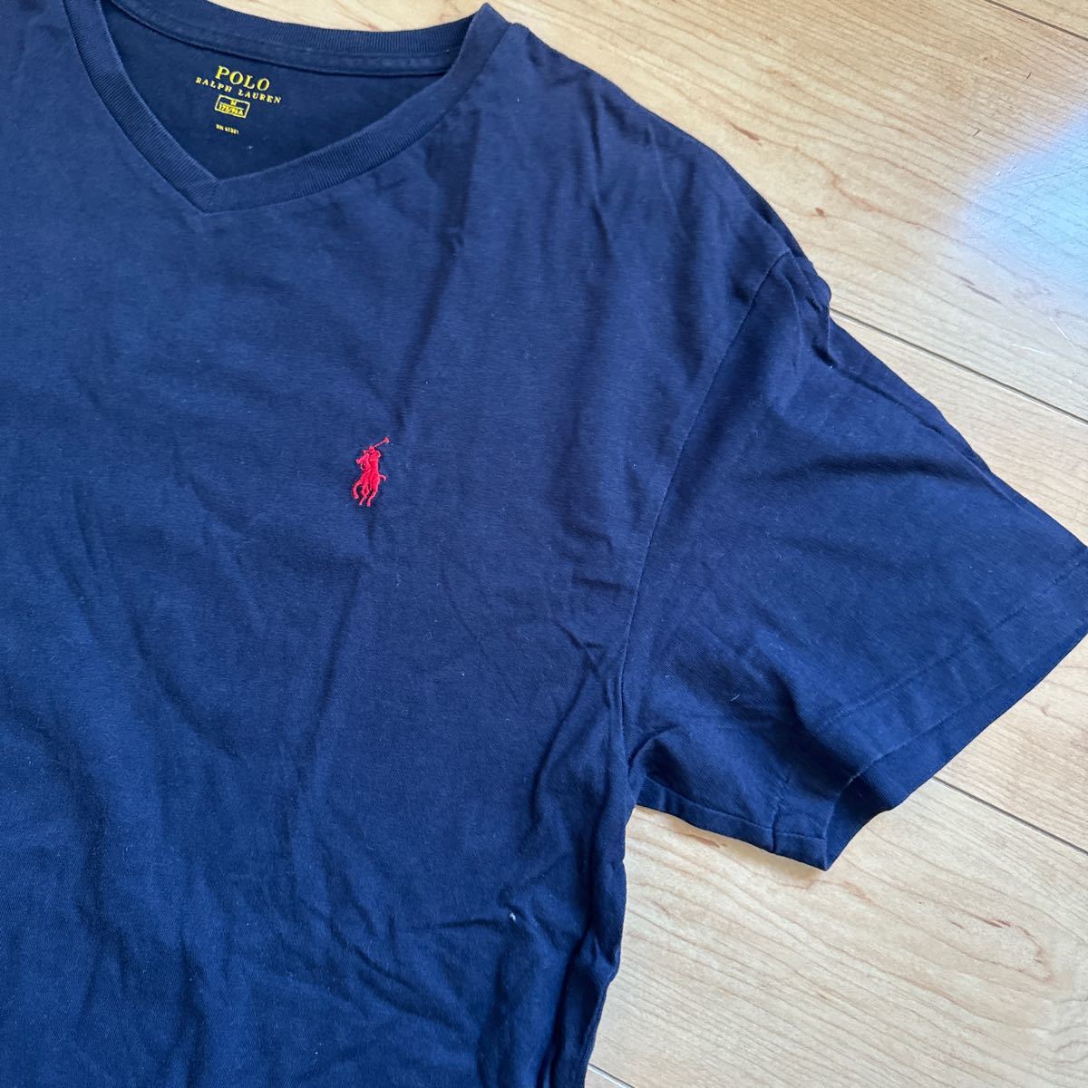 ポロラルフローレン Ralph Lauren 半袖Tシャツ サイズM 濃紺_画像3