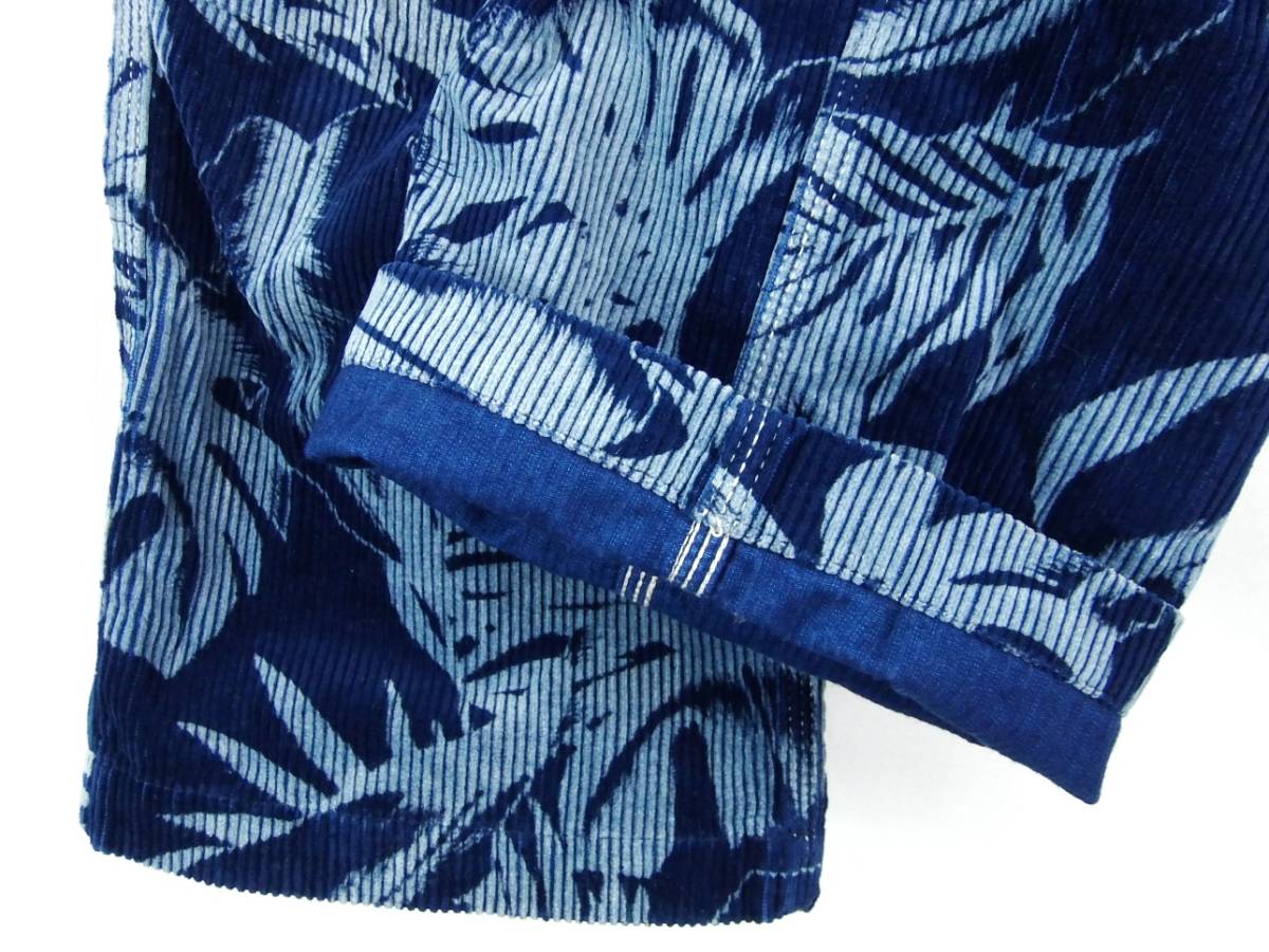 #WILD THINGS Wild Things × KATO\' Kato / men's / navy × blue / corduroy leaf pattern cropped pants size L