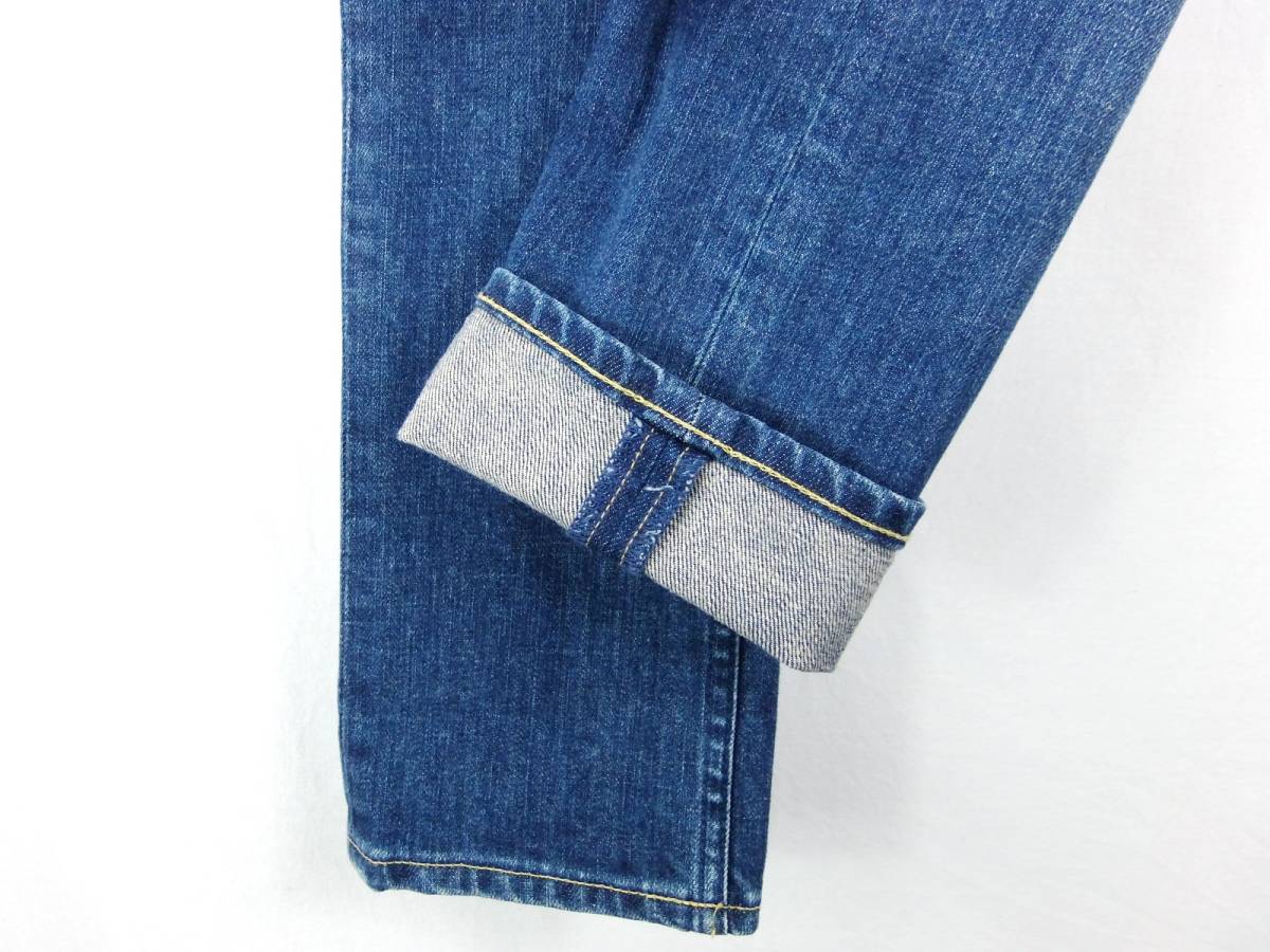 #YANUK Yanuk / KAY Kei BOYS SLIM / женский / сделано в Японии / индиго USED обработка boys тонкий стрейч Denim брюки size 24