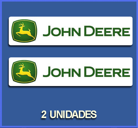 即納 ジョンディア JOHN DEERE 95mm x 25mm 2枚セット ステッカー 《送料無料》_画像1