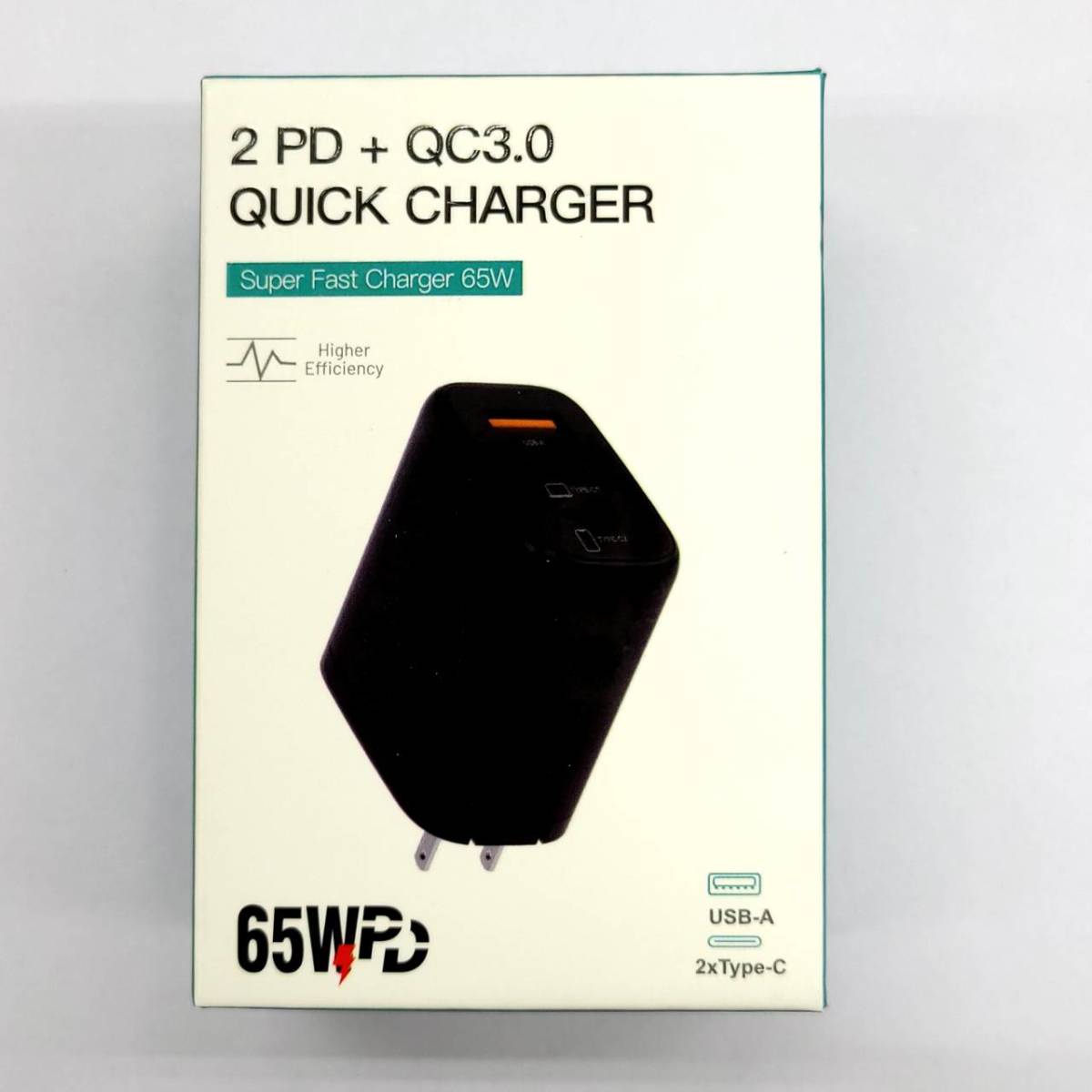 ★【在庫処分価格】2PD+QC3.0 PD 充電器 65w type-c ACアダプター充電器 PSEマーク タイプC 携帯充電器 USB-A×1 & USB-C×2☆T01-229a_画像7