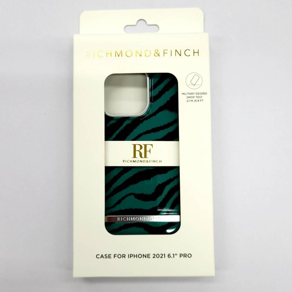 ★【在庫処分価格】iPhone13 Pro ケース Emerald Zebra Richmond & Finch 6.1インチ 7350111353377 ターコイズ ゼブラ柄☆C01-386a_画像1