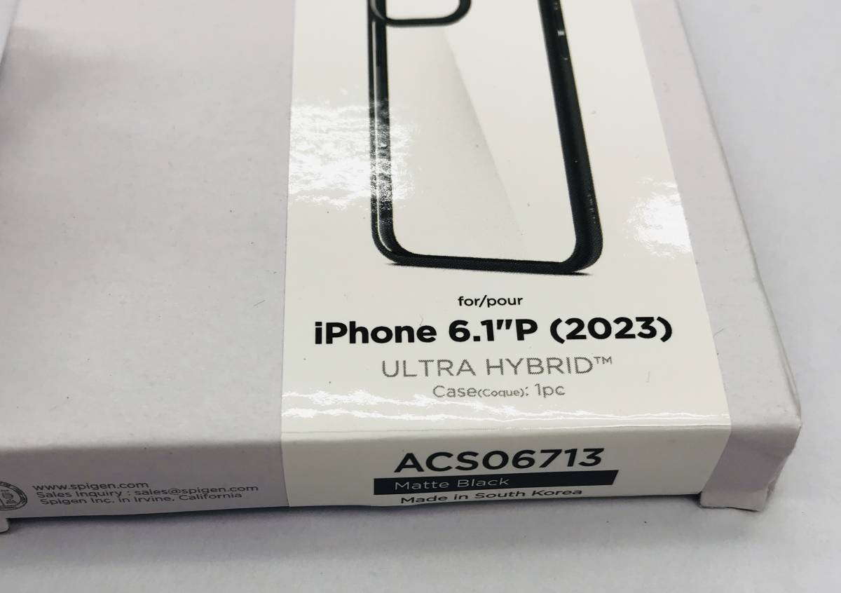 ★【在庫処分価格】Spigen iphone 6.1 ウルトラハイブリッド ACS06713 マットブラック ケース☆C01-350a_画像2