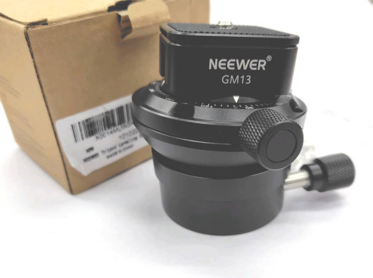 ★【在庫処分価格】NEEWER 三脚レベリングベース (55mm) アルミ製 1/4"クイックリリースプレート GM13☆T01-254a_画像1