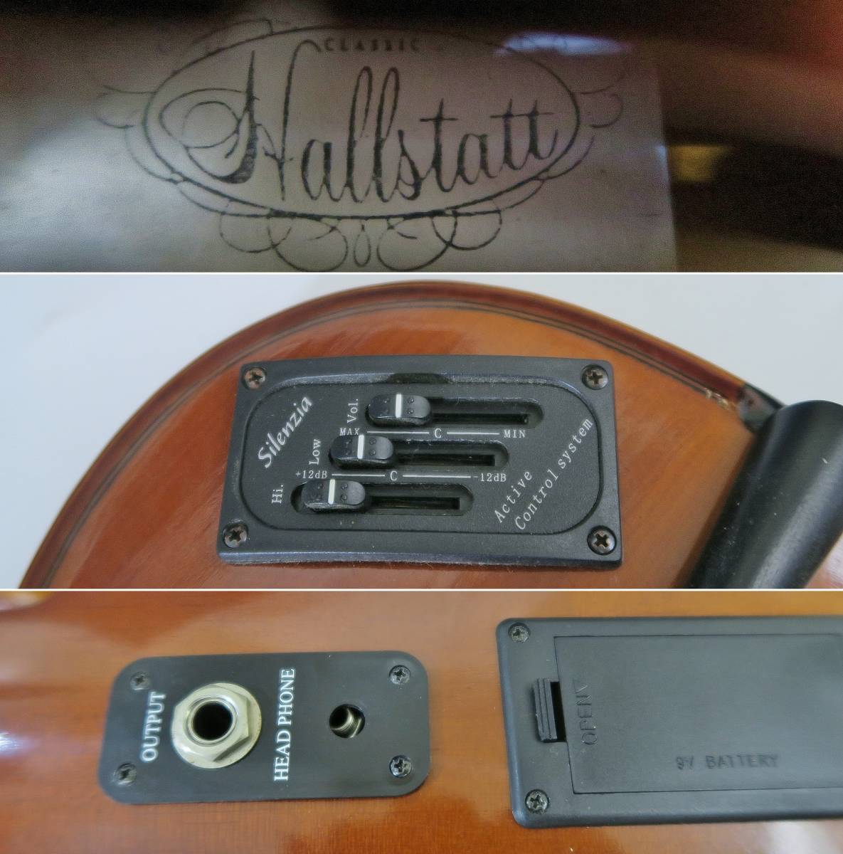 Hallstatt/ハルシュタット　エレキバイオリン (124　弓・ケース付/4/4　サイレントバイオリン_画像3