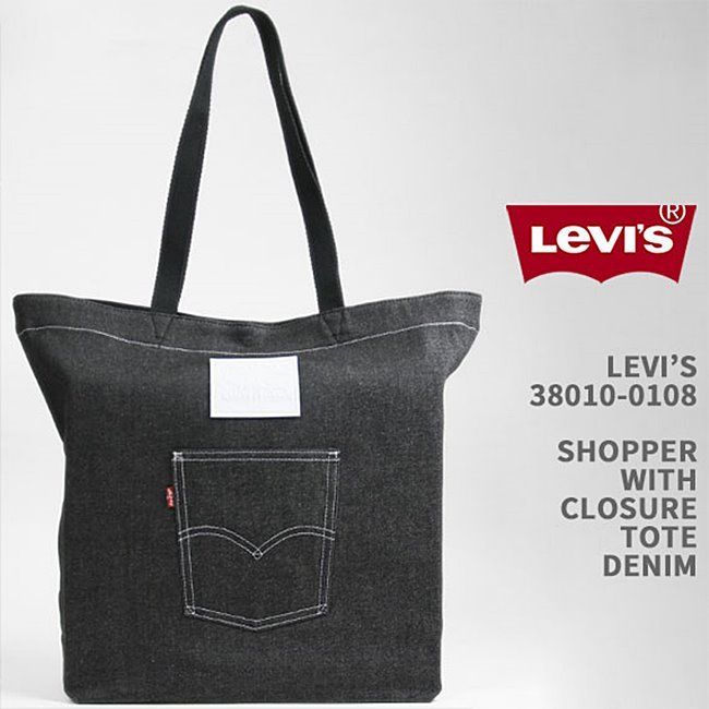 リーバイス Levis 新品 シンプル カジュアル コットン デニム トートバッグ バッグ 233127_画像1