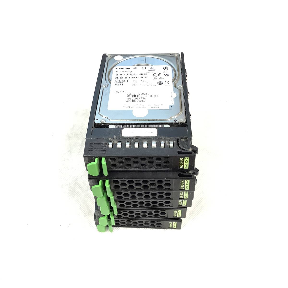 K6012671 TOSHIBA 600GB SAS 10K 2.5インチ HDD 6点【中古動作品】_画像3