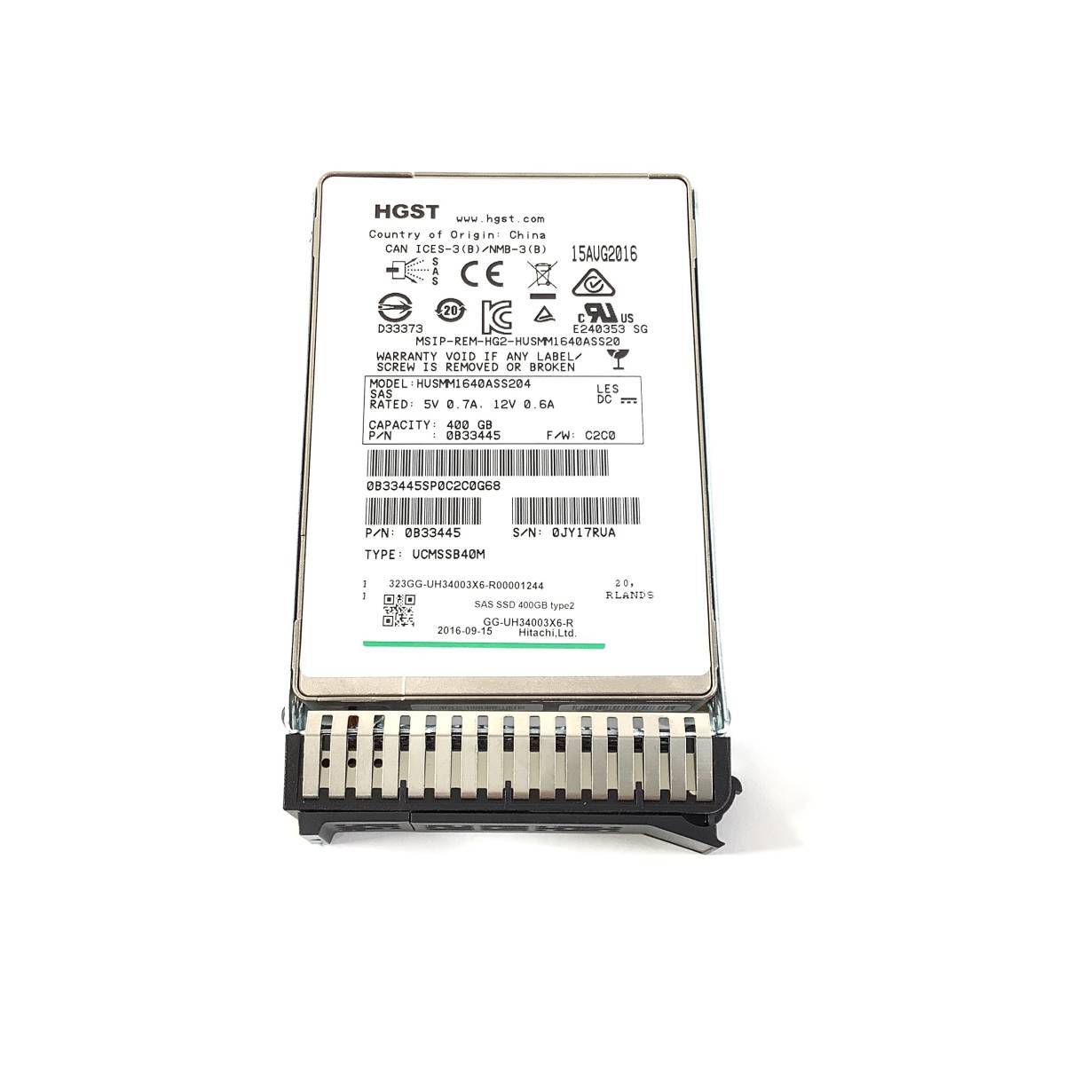 K60130200 HGST SAS 400GB 2.5インチ SSD 1点【中古動作品,複数出品】_見本