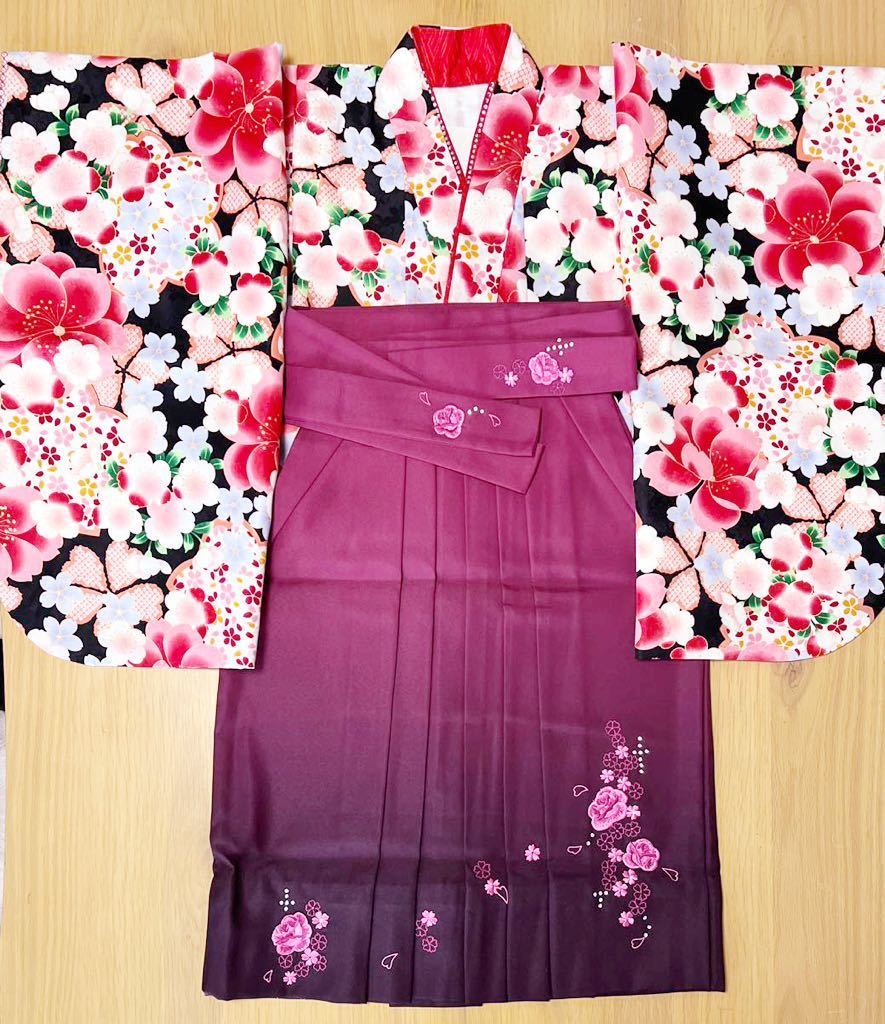 * цветок. общий рисунок. кимоно . роза. вышивка. hakama!.. 7 лет женщина . кимоно hakama комплект * прекрасное качество ткань .. тип и т.д. .53(6)