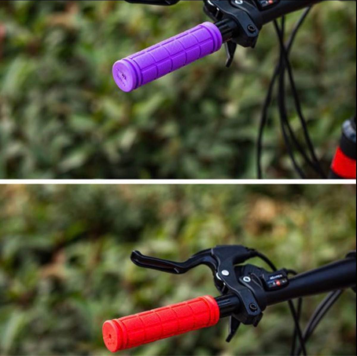 黒 グリップ 自転車 ラバーグリップ ハンドル カバー クロスバイク ママチャリ シティサイクル 子供用自転車 ゴム ブラック
