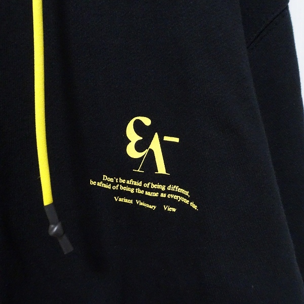 #anc Vivienne Tam VIVIENNETAM sweatshirt Parker 38 black yellow Zip up Logo lady's [858461]