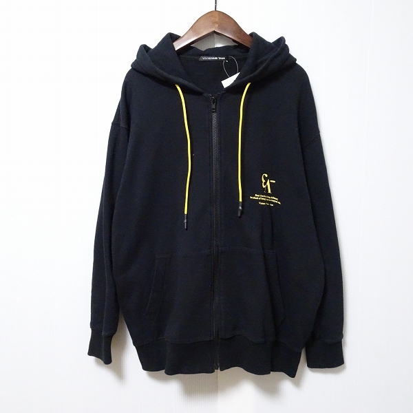 #anc Vivienne Tam VIVIENNETAM sweatshirt Parker 38 black yellow Zip up Logo lady's [858461]