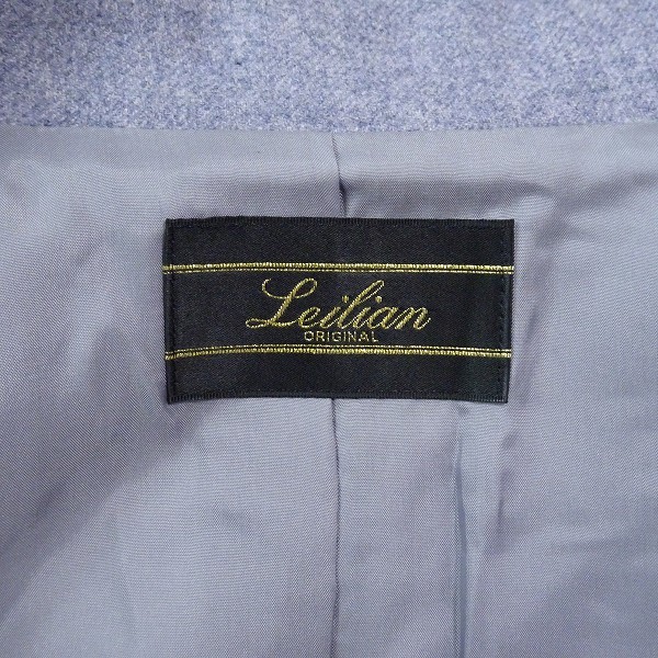 #wnc レリアン Leilian ジャケット 13+ 紫系 カシミア シルク混 ロロピアーナ生地 大きいサイズ 美品 レディース [839127]_画像7