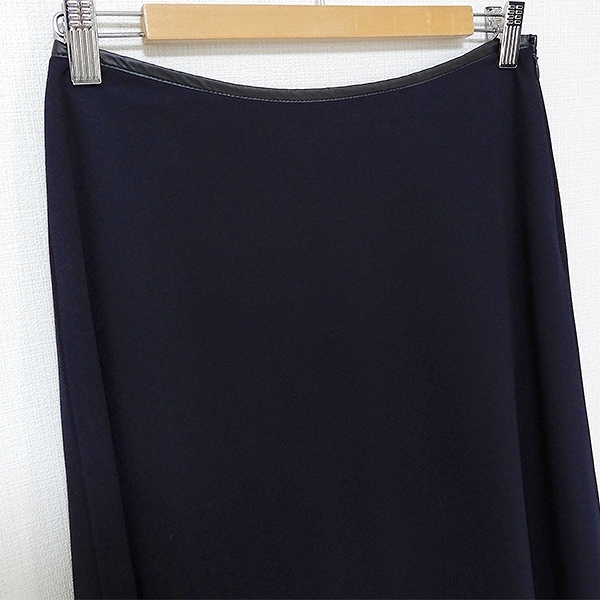 #anc Cara ok rus Leilian CARA O CRUZ Leilian setup Zip up 7 minute sleeve thin unusual material 9 navy blue series lady's [857870]