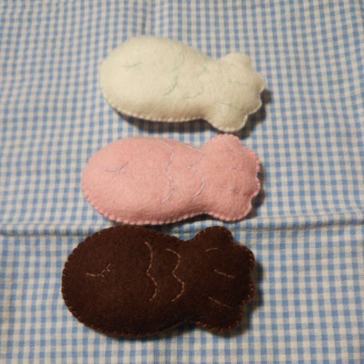  handmade hand made felt taiyaki 3 piece felt playing house . shop shop san taiyaki shop san 