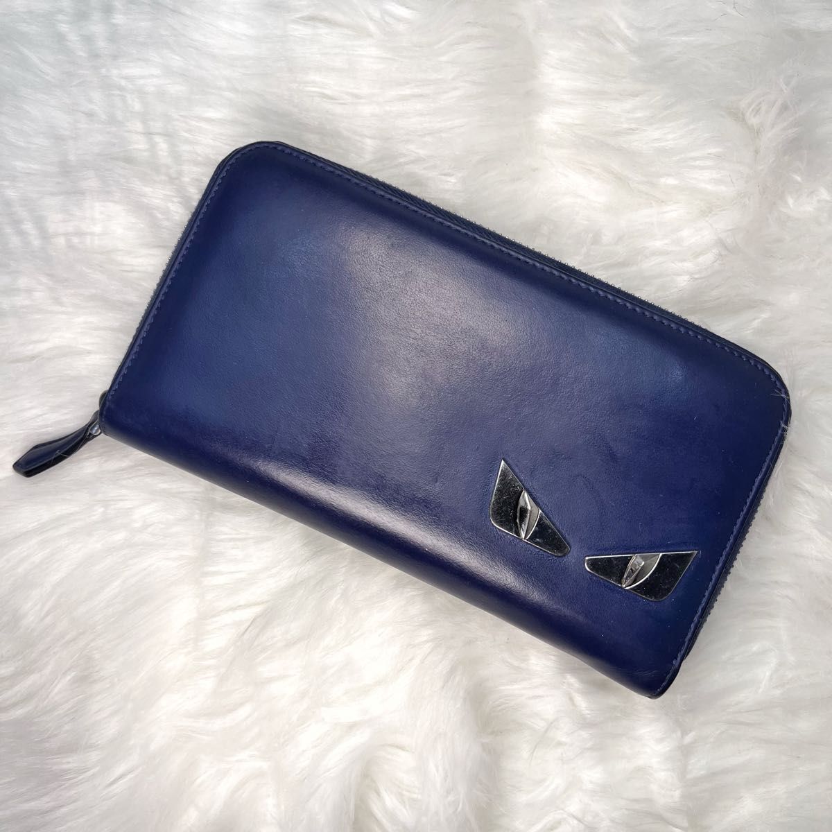 美品 FENDI フェンディ モンスター バグズアイ 長財布 ラウンド 美品 FENDI フェンディ モンスター バグズアイ 長財布 ラウンド