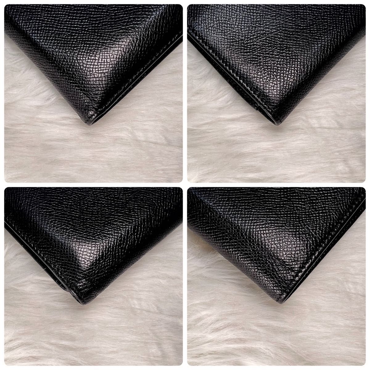 美品 ブルガリ BVLGARI 三つ折り財布 ビーゼロワン ロゴクリップ サークルリング コンパクトウォレット メンズ レディ 黒