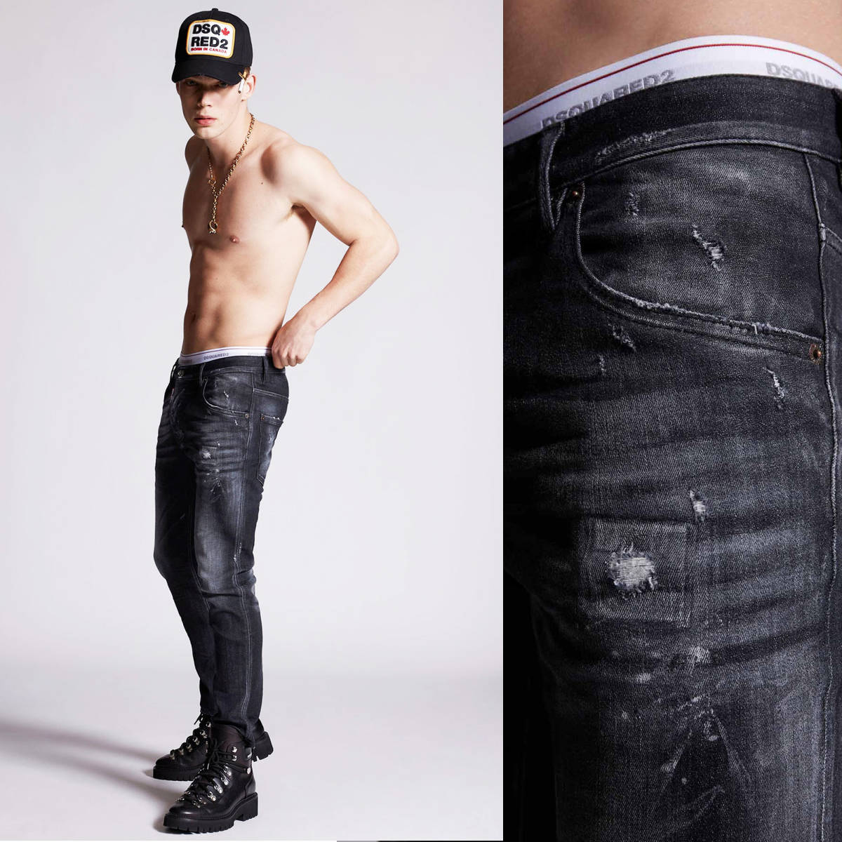 ストレッチ多めで履きやすい SKATER 新品8 3万【DSQUARED2 ストレッチ多めで履きやすい SKATER 新品8 3万【DSQUARED2