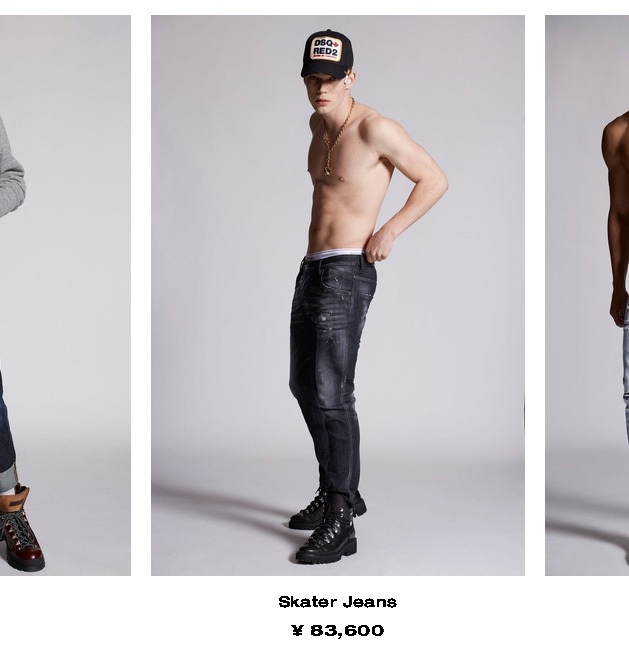 ストレッチ多めで履きやすい SKATER 新品8 3万【DSQUARED2 ストレッチ多めで履きやすい SKATER 新品8 3万【DSQUARED2