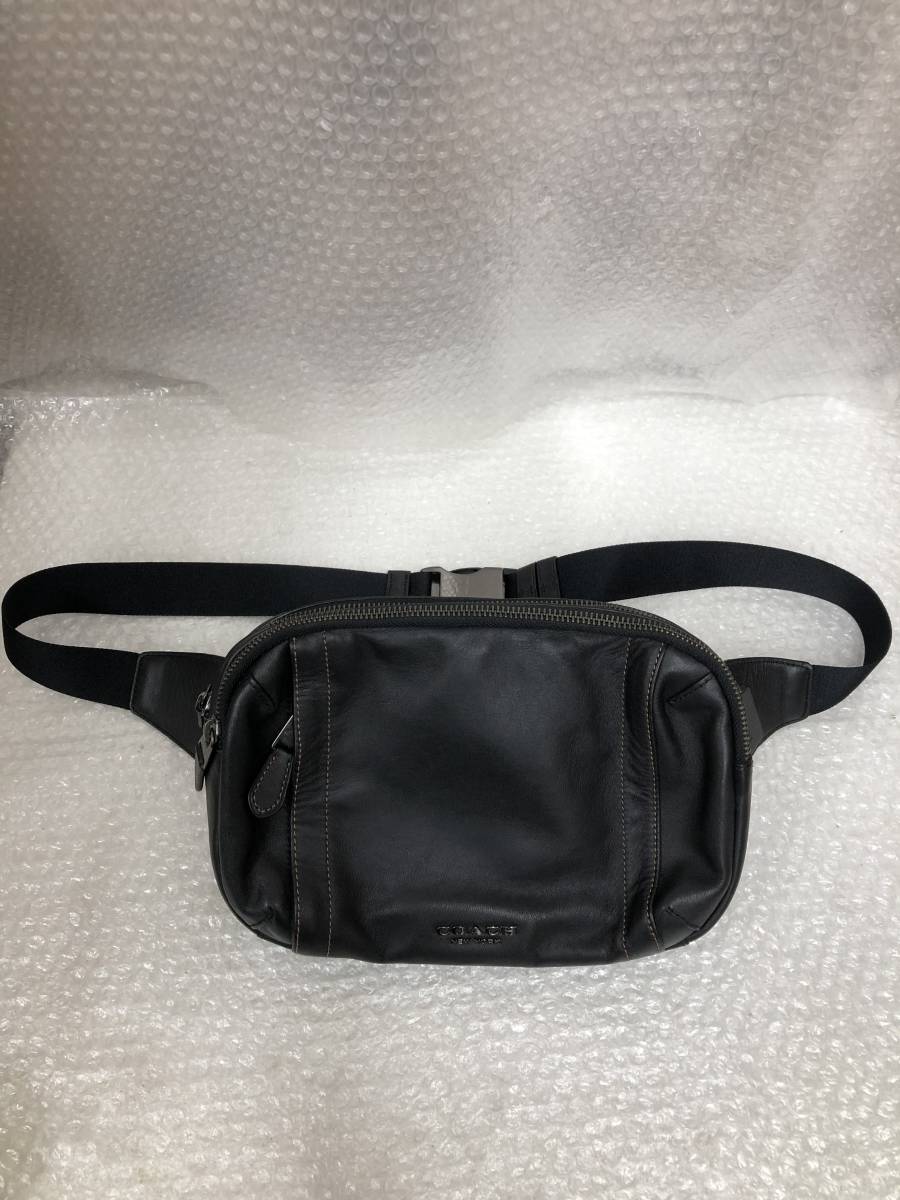 COACH コーチ　ボディバッグ　ウエストポーチ　F37594　ブラック　☆中古品☆_画像1