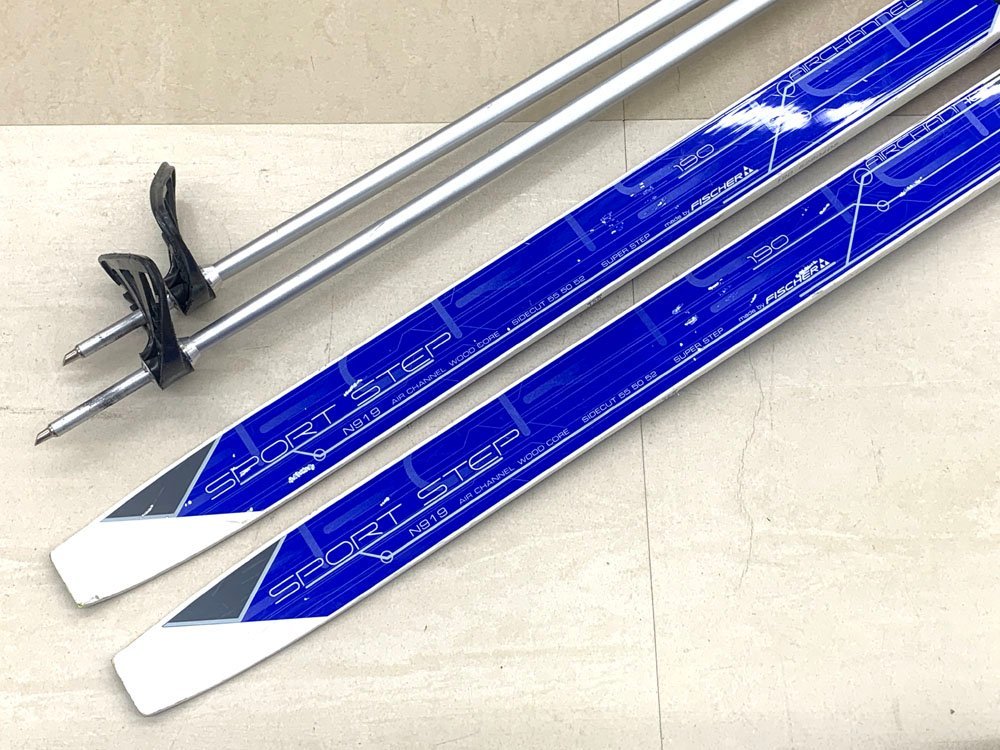 FISCHER フィッシャー TISA SPORT STEP N919 190cm ブルー / TOTO 7010 ポール(ストック)付き クロスカントリースキー セット_画像4