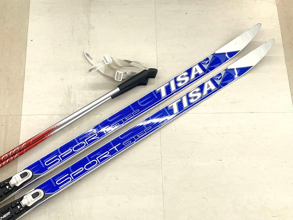 FISCHER フィッシャー TISA SPORT STEP N919 190cm ブルー / TOTO 7010 ポール(ストック)付き クロスカントリースキー セット_画像2