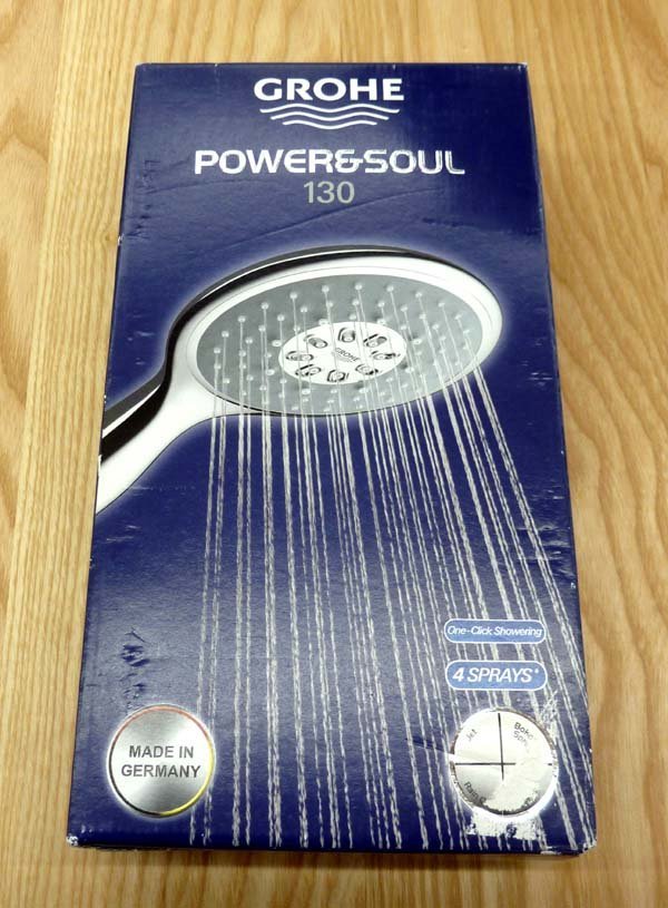 未使用展示品●GROHE/グローエ パワーアンドソウル POWER＆SOUL130 ライトグレー シャワーヘッド ハンドシャワー 2767300J ドイツ製の画像1