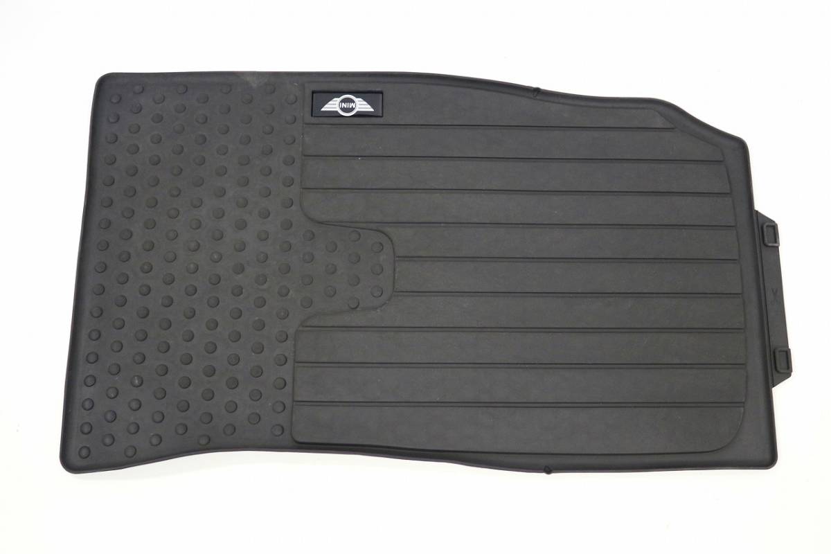 BMW Mini MINI R56 floor mat rubber mat original option? with logo excellent level driver`s seat passenger's seat [471]