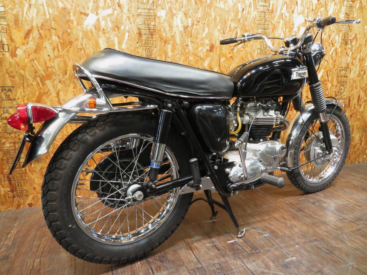 【動画付】実働 国内登録済み 1970年 TR6R TROPHY 650 / TIGER T120R TR5 TR6 T100 5T 6T _画像6