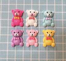  colorful ... soft toy 24 piece deco parts plastic parts deco material bear assortment hand made material 