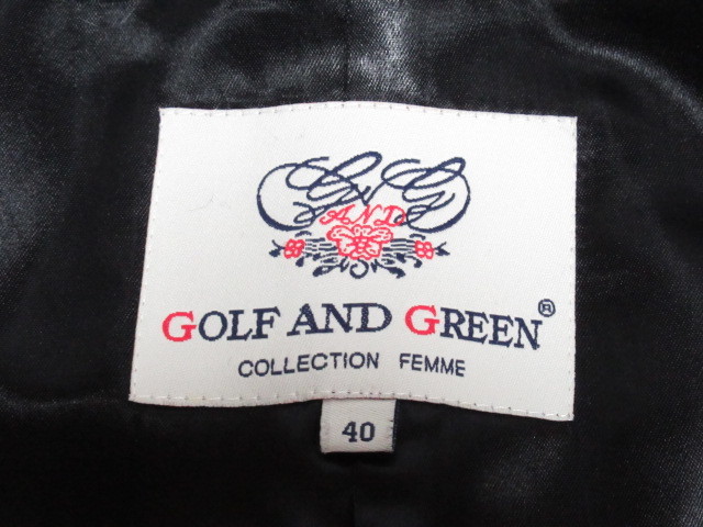 [ja2 HN6566] GOLF AND GREEN ゴルフアンドグリーン ダブルブレスト ウール ジャケット size 40 l ブラック_画像6