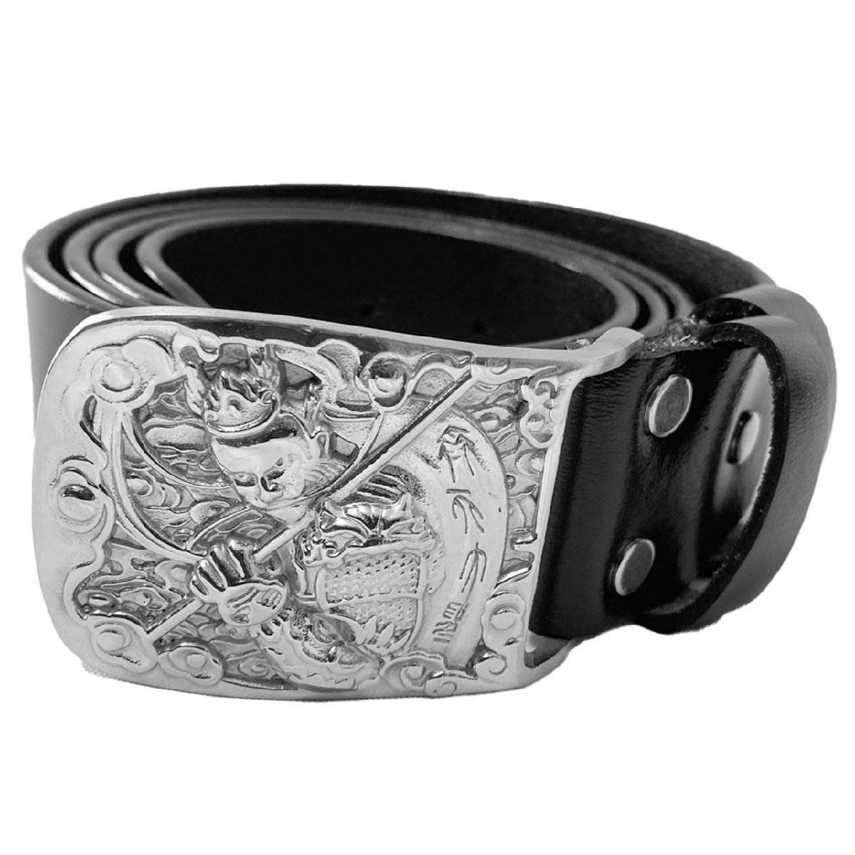  stainless steel samurai square belt buckle only men's lady's kau Boy business casual silver silver 