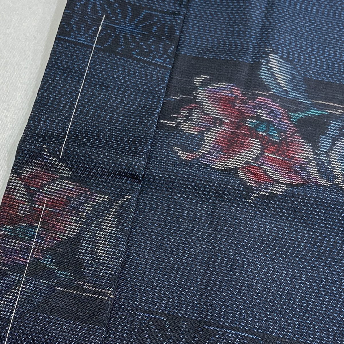 着物月花 本場大島紬 可憐な花 羽織 未使用品 正絹 きものやまと ki503の画像9