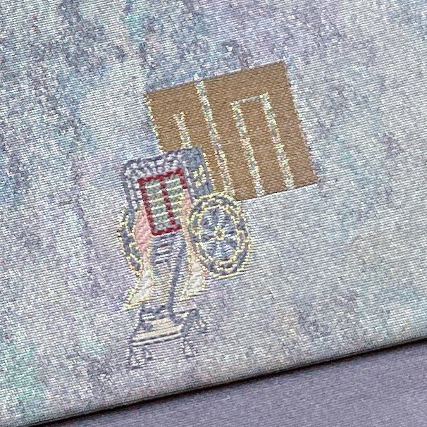 着物月花 引箔 品のある花 袋帯 お太鼓柄 正絹 金糸 ob911の画像4