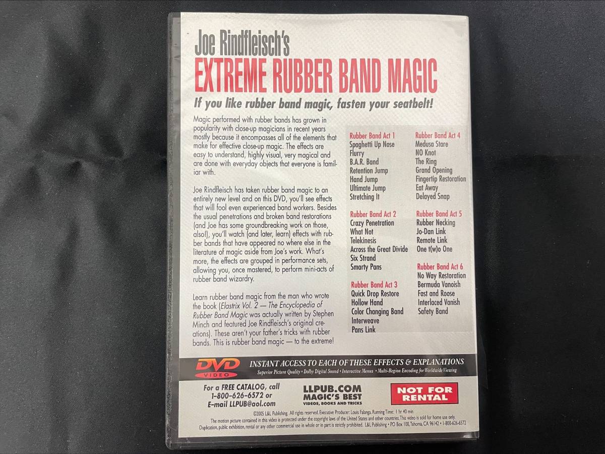 [D115]EXTREME RUBBER BAND MAGIC Extreme * Raver band * Magic rubber band DVDrek tea - Trick Magic jugglery 