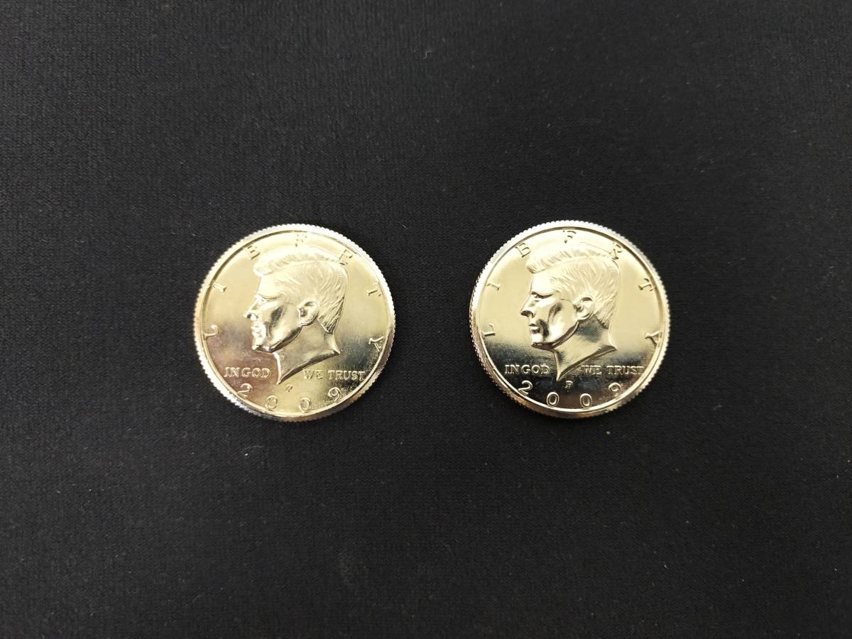 【G27】シェルコイン 2点セット コイン ギミックコイン ギミック マジック 手品の画像1