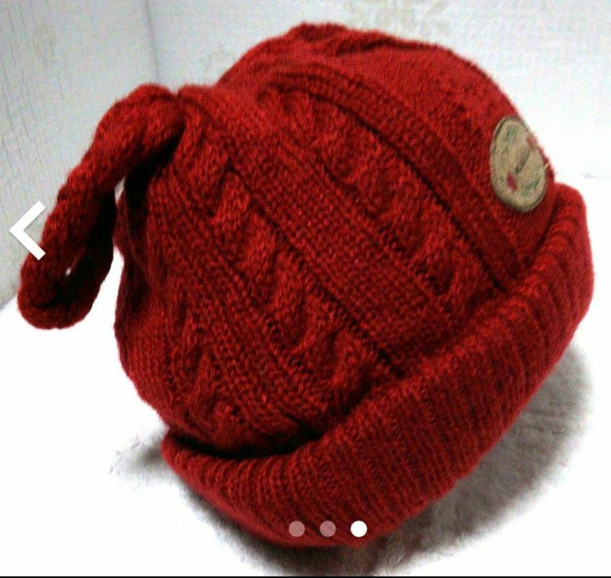 新品 帽子 キッズ帽子 ニット帽 ニットキャップ アラン編み 模様編み ケーブル編み 耳付きニット帽  耳付き帽子 可愛い 帽子