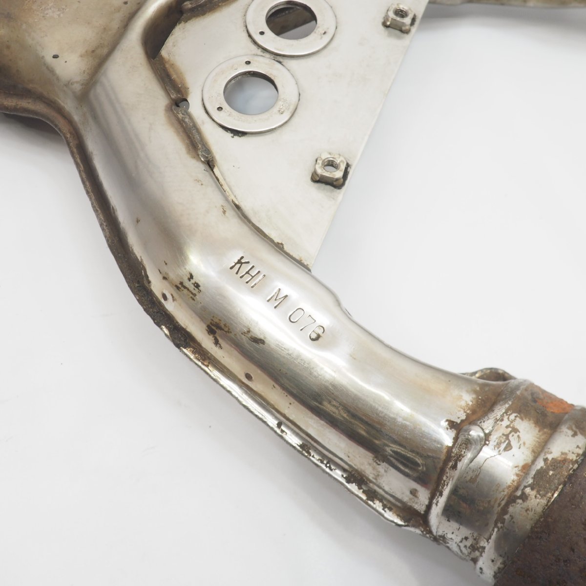 ZZ-R400N 純正マフラー エキパイ 05年外し ZZR400N ZZ-R400 muffler exhaust pipe M076の画像5