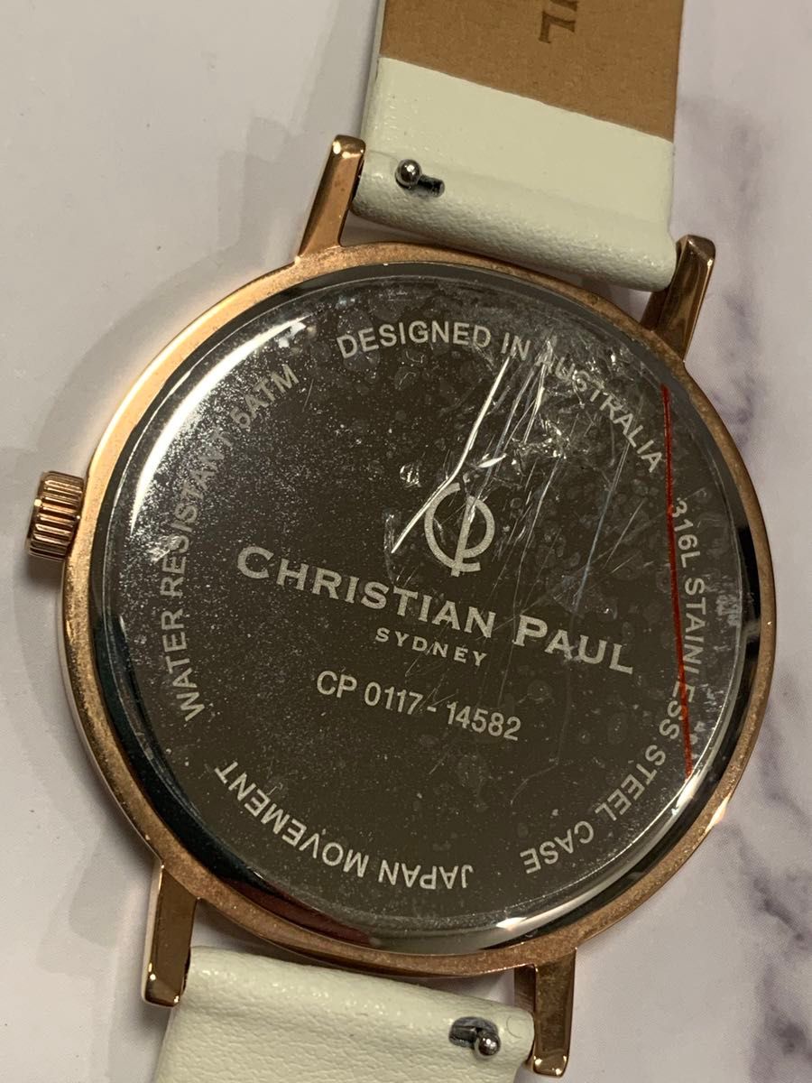 CHRISTIAN PAUL クリスチャン ポール  腕時計 クオーツ 稼働中 箱なし 裏蓋傷あり
