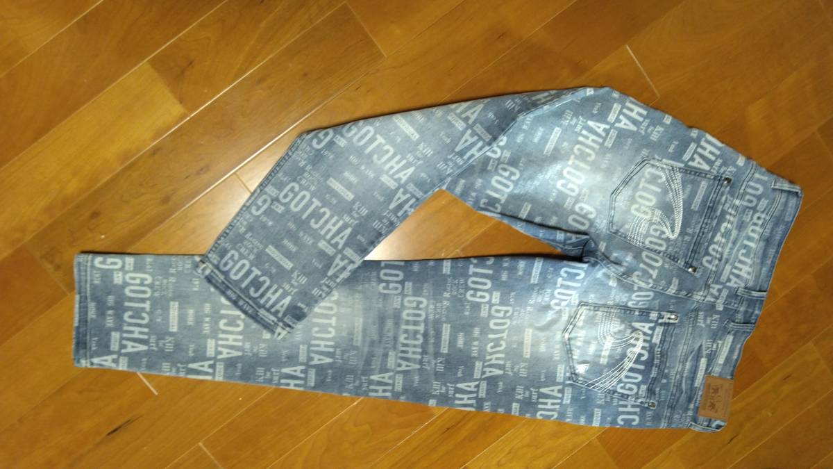 GOTCHA Gotcha мужской Denim брюки XL 88. Gotcha Logo рисунок редкий дизайн популярный бренд обычная цена 12980 иен 