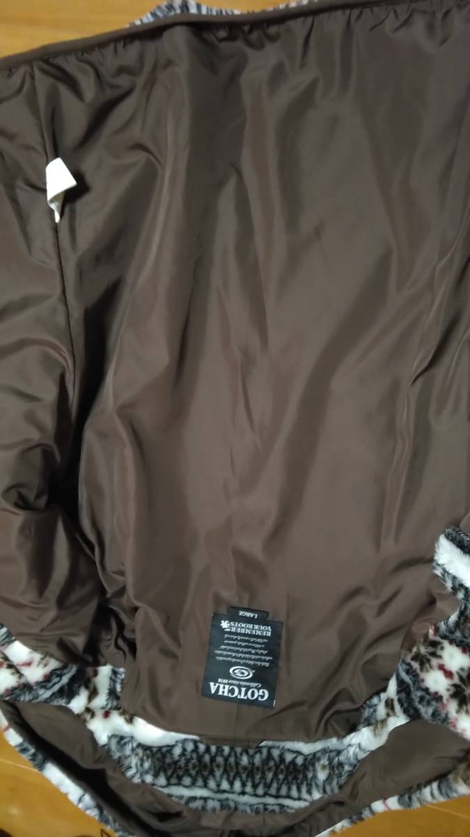 GOTCHA Gotcha men's cotton inside boa jacket nordic pattern L size popular brand 