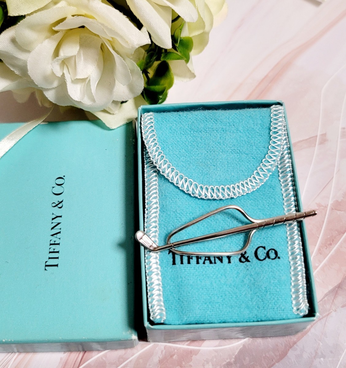 【Tiffany& Co.】ティファニー ネクタイピン ゴルフクラブ シルバー925_画像1