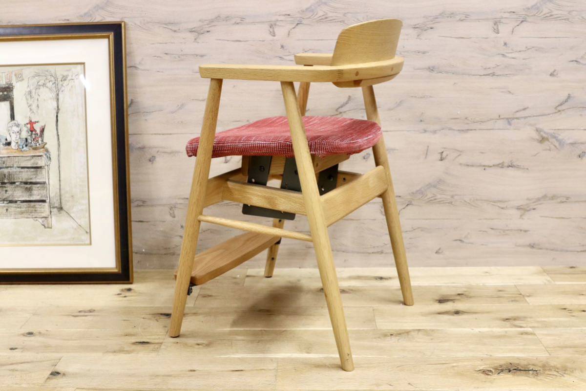 GMGT208○ACTUS / アクタス LIFE キッズチェア 子供椅子 勉強椅子 オーク無垢材 北欧スタイル 定価約6万_画像7