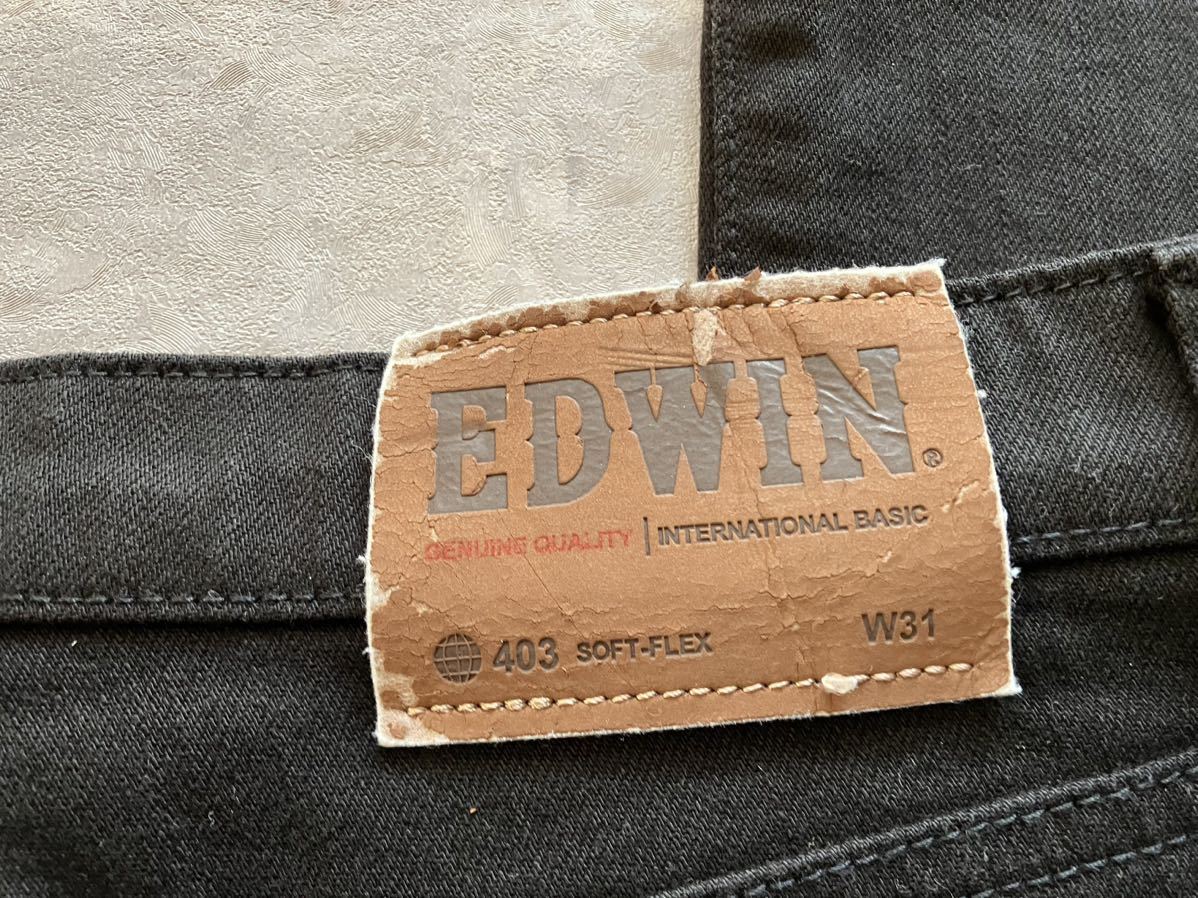  быстрое решение W31 Edwin 403 soft Flex SOFT-FLEX черный чёрный мягкость стрейч цвет джинсы сделано в Японии MADE IN JAPAN распорка 